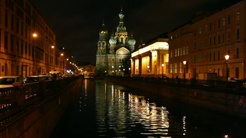 Savior on Blood - Christ the Savior Cathedral in St. Petersburg at night