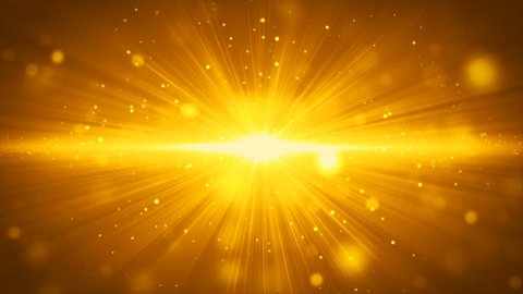 bloom glowing gold light stripe and particles background motion