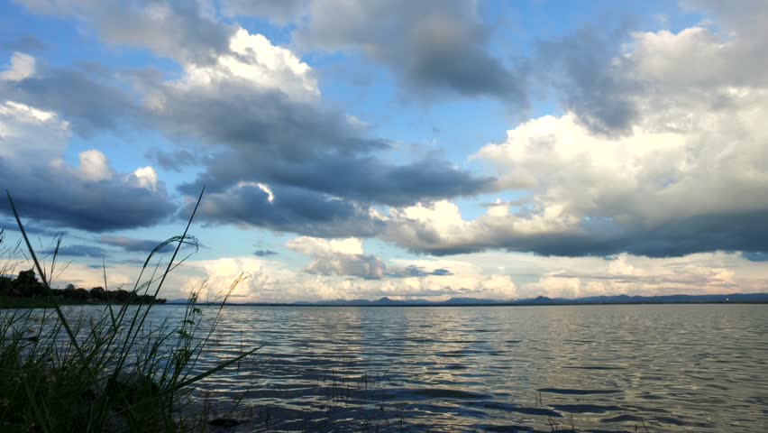 dramatic clouds and sunset 
