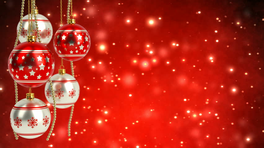 Red and Silver Christmas Balls Stock Footage Video (100% Royalty-free ...