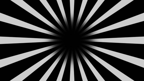 Black and white Burst vector background. Cartoon comic Background with space for your logo or title, Nice sunburst vintage style - Retro Pattern. circuses Background. seamless loop. Stripes rotating.