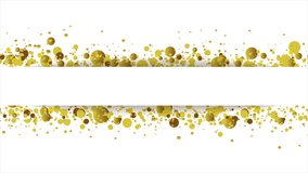 Golden glitter round particles shiny animated background. Motion graphic design video clip Ultra HD 4K 3840x2160