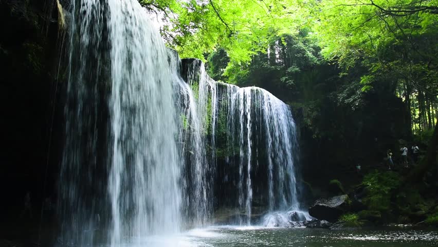 nabegataki waterfall in kumamoto Royalty-Free Stock Footage #20462584