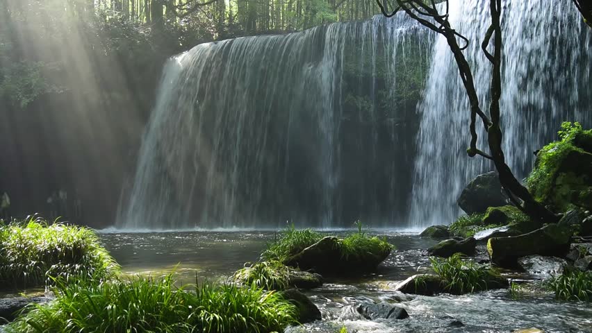 nabegataki waterfall in kumamoto Royalty-Free Stock Footage #20462593