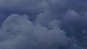 Rain overcast sky cloudscape time-lapse 4k nature video: dark clouds moving 