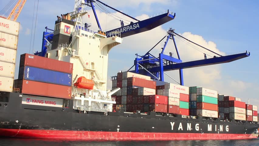 ISTANBUL - JANUARY 17: YANG MINGs cargo ship, INCREMENT (IMO: 9319143, Liberia)