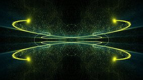 Light streaks with coloured dust effects, mirrored.  - Powered by Shutterstock - Get 15% off with code: PIKWIZARD15