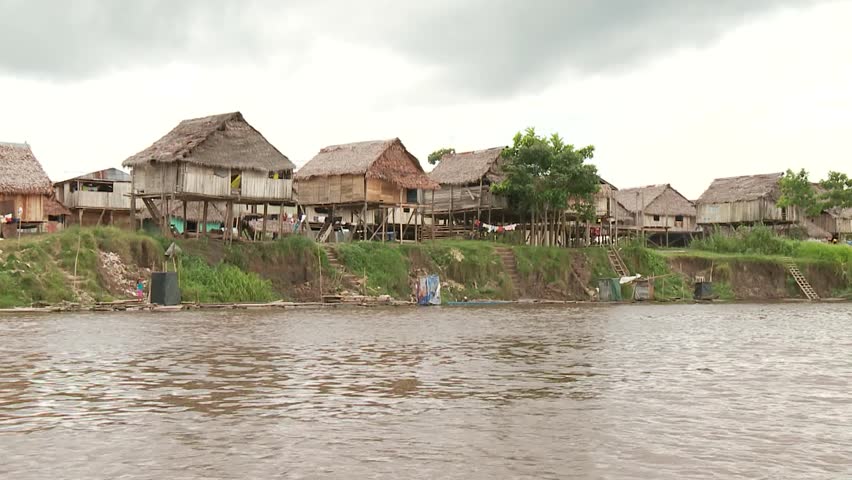Slum City Of Belen, Iquitos at the Amazon River in Peru, South America