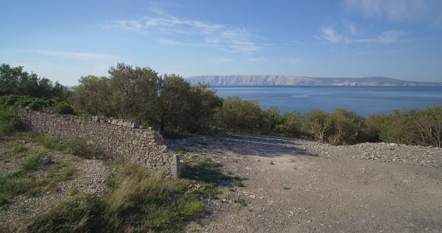 Aerial, Coastline In Croatia - Native Material, straight out of the cam, watch also for the graded and stabilized version