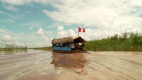 Shipping On Amazon River, Southamerica. Peru