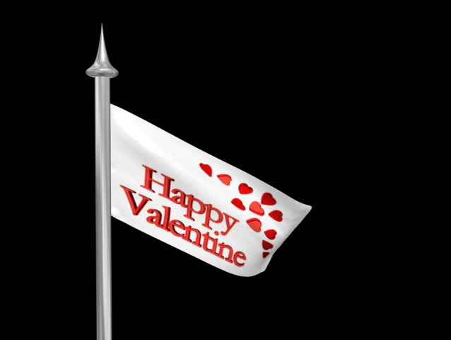 Happy Valentine flag,LOOP