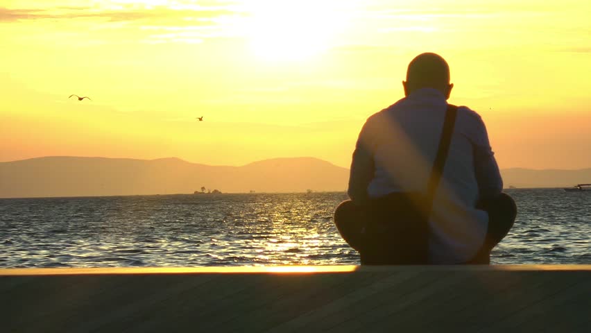 lonely man sunset Stock Footage Video (100% Royalty-free) 20507512 ...