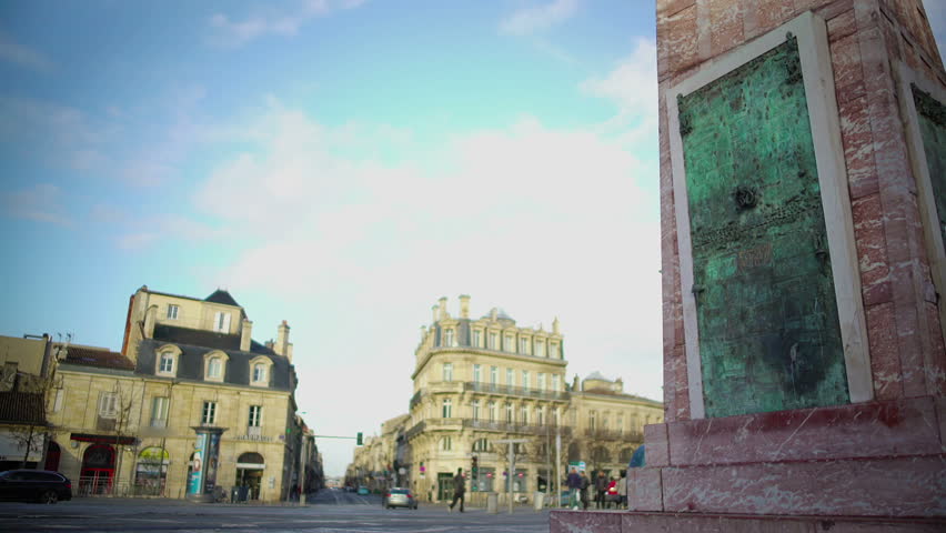 Place de la Victorie in Bordeaux, France, beautiful architecture at city square