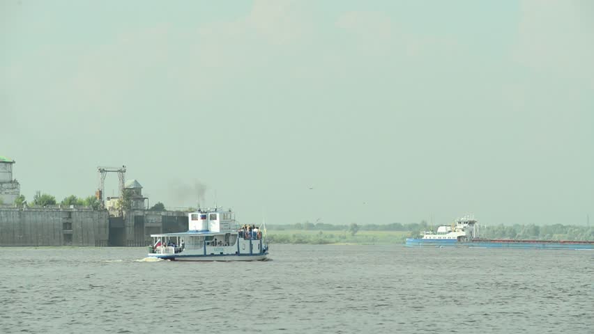 Nizhny Novgorod. Navigation on the Volga river.
