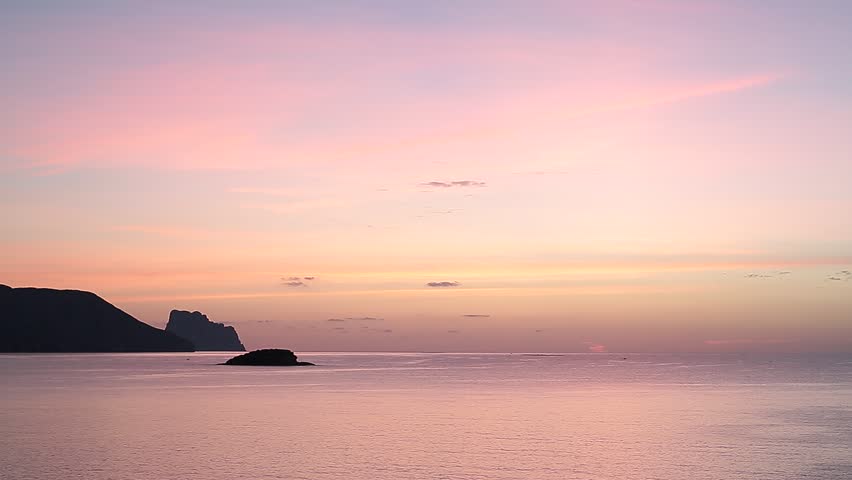 Sunrise in autumn in Altea, Alicante, Spain. 