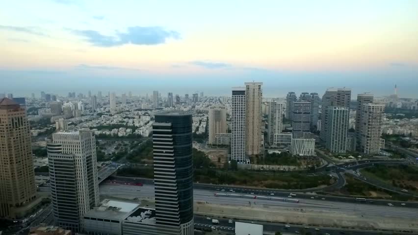 Beauty shot of lovely Tel-Aviv (Israel) in sunrise