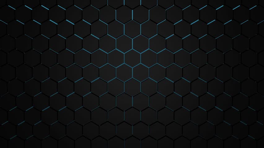 black abstract hexagons Stock Footage Video (100% Royalty-free ...