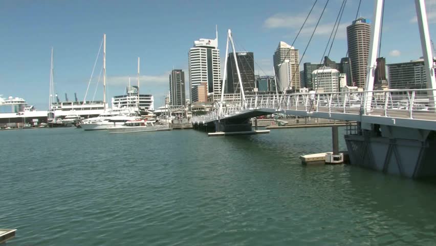 AUCKLAND WYNARD BRIDGE, NEW ZEALAND - CIRCA JANUARY 2012: The Auckland Wynard