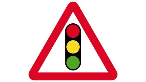 Warning Road Sign Traffic Signalization Vector Stock Vector (Royalty ...