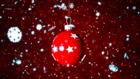 HD Loopable Background with nice christmas ball