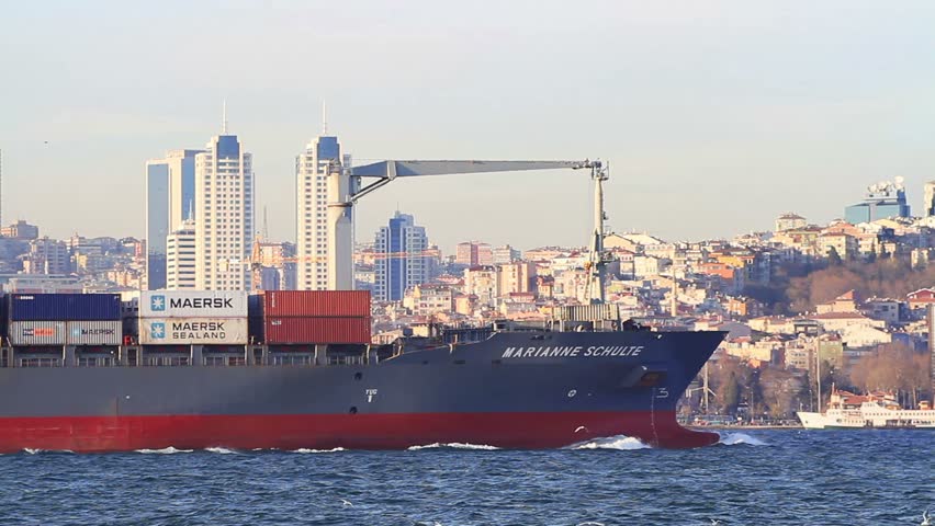 ISTANBUL - DECEMBER 10: Container Ship, MARIANNE SCHULTE (IMO: 9215907, HK)