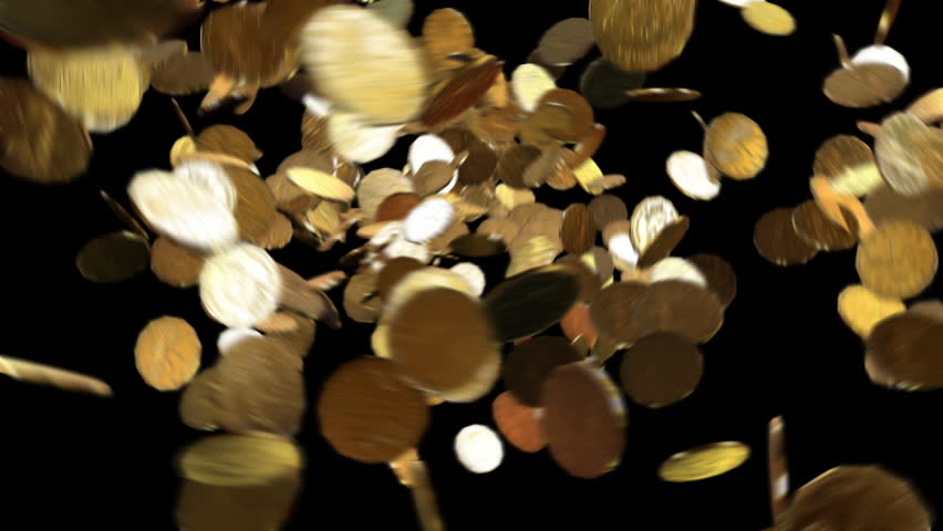 Coin Storm 3d Alpha Hd Stock Footage Video 100 Royalty Free Shutterstock