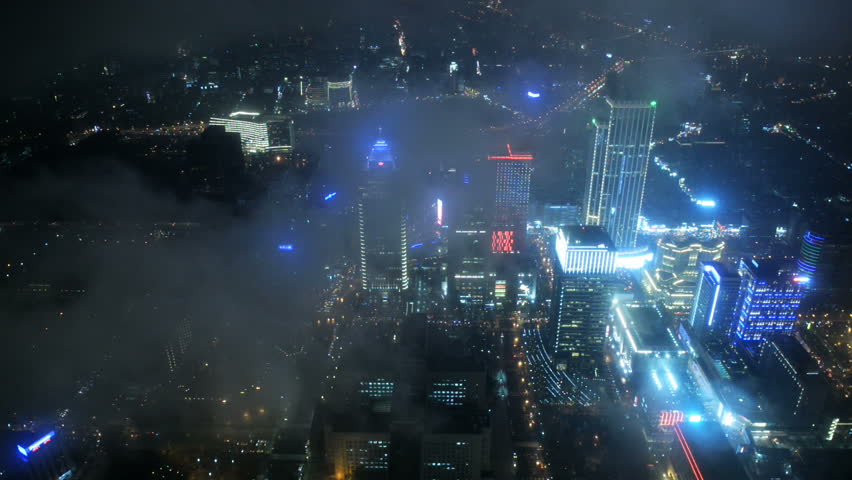 Aerial view of Taipei city center skyscrapers. | Shutterstock HD Video #20609122