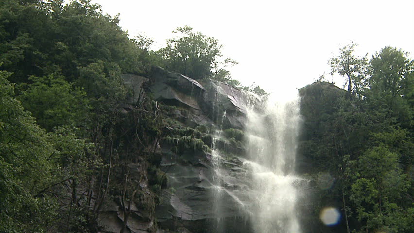 Waterfall ins swizerland in slow motion