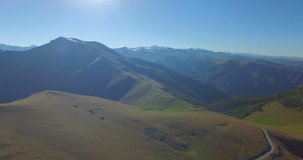 Aerial Mountain Flight 4K Video. Mountainscape. aerial mountains