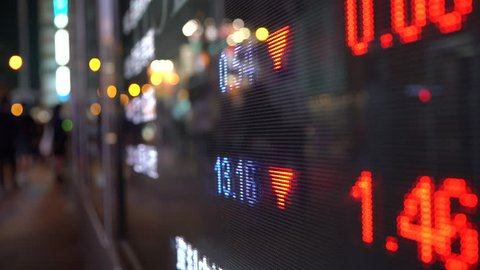 display stock market numbers in a street