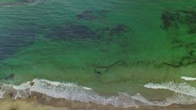 Aerial shot of sea waves in 4k