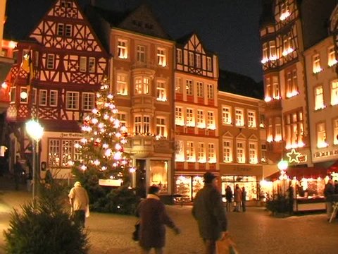 old town at christmas, Germany Stock Video
