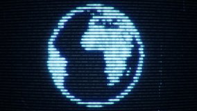 Abstract background with binary code and symbol of computer technologies on display screen. Animation of seamless loop. - Powered by Shutterstock - Get 15% off with code: PIKWIZARD15