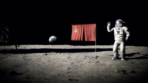 landing on the moon USSR cosmonaut