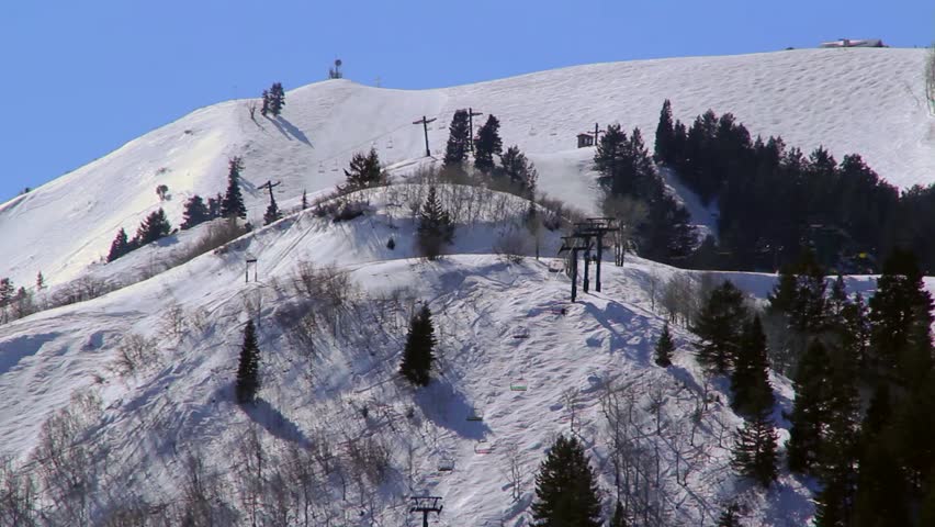 Skiers at a Mountain Ski Resort