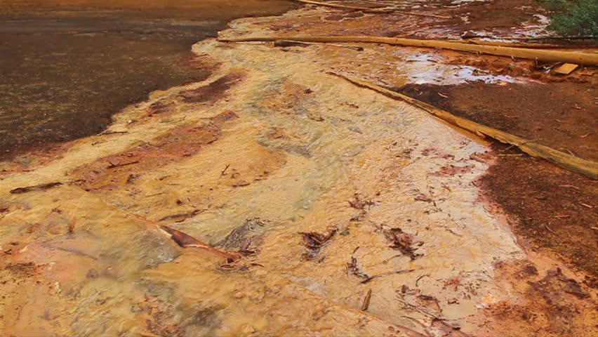 Iron rich earth deposit in the ochre beds and paint pots in Kootenay National Park, British Columbia, Canada