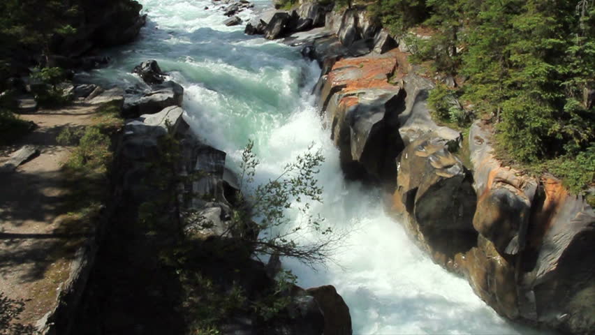 Vermilion River waterfalls in Kootenay, National Park, British Columbia, Canada