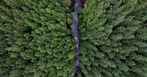 Amazing Aerial Footage Looking Straight Down Above Water Falls