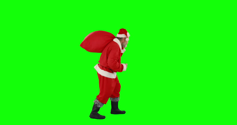 Santa Claus Holding A Bag Stock Footage Video 100 Royalty Free - cartoon santa hat roblox