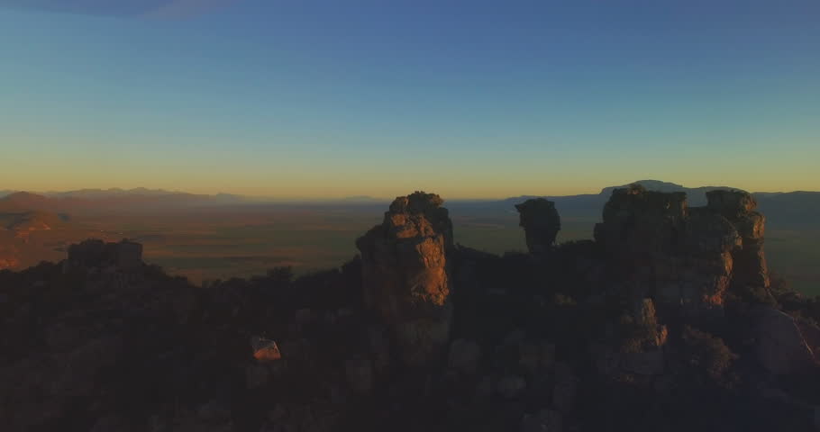 View of beautiful landscape at dusk 4k