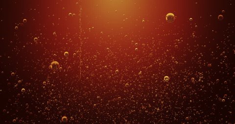Sparkling bubbles on a red background. 4K resolution high quality 3d render.