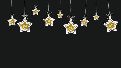 Christmas Stars Decorations Background 2, Alpha Channel