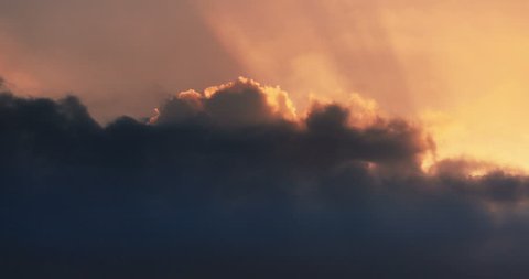 4k Panoramic of dark altocumulus clouds smoke slowly flying in cloudy sun ray sky timelapse.high cumulus cloud,mackerel sky.dusk sunset & dawn sunrise.gh2_08558_4k