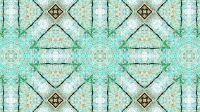 Abstract colorful digital kaleidoscopic loopable motion graphic background. Futuristic loop psychedelic hypnotic backdrop  