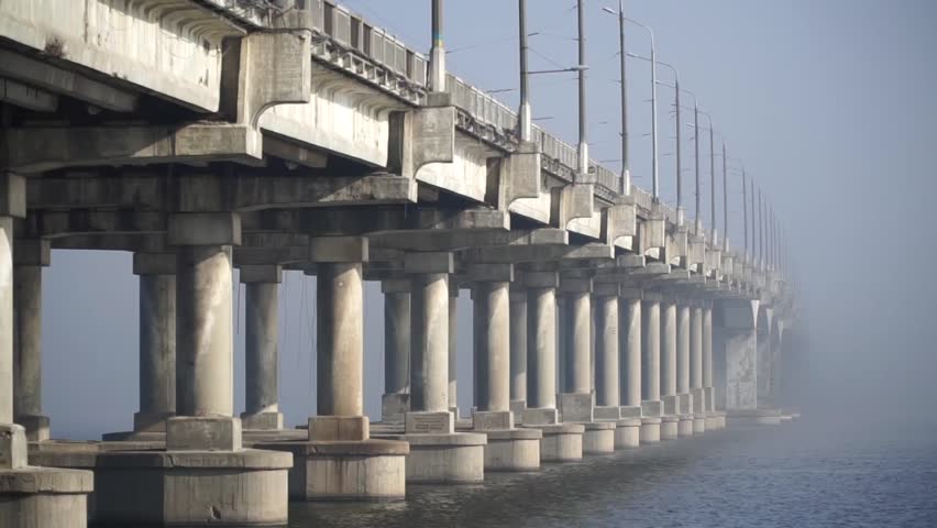 View of the old bridge in the fog, Go Everywhere