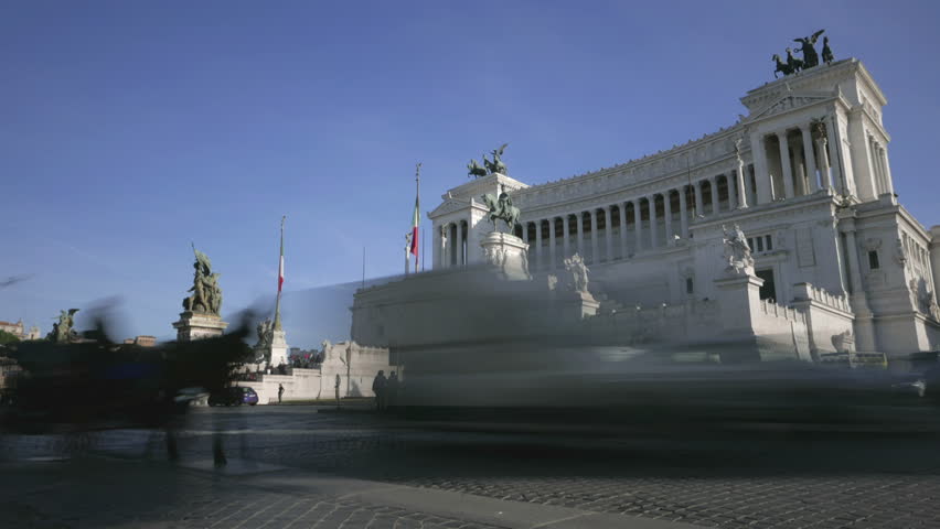 Italy Rome Plaza junction time lapse
