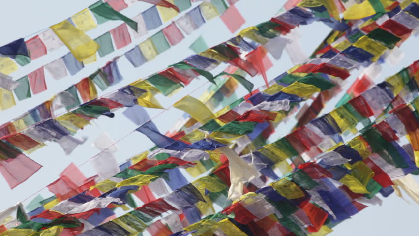 Tibetan Prayer Flags Stock Footage Video (100% Royalty-free) 2077133