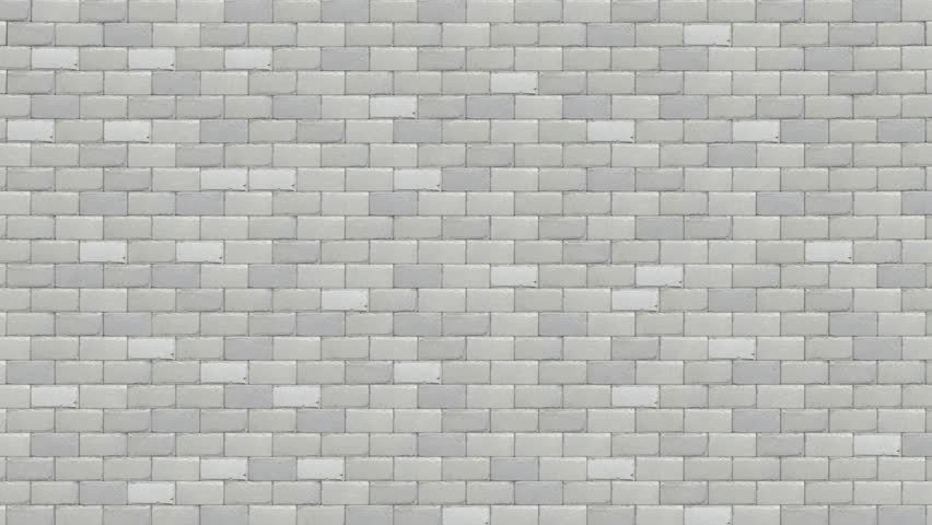breaking white brick wall