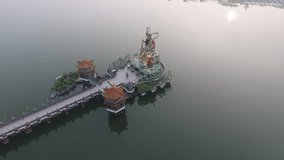 DJI P4 Taiwan Aerial Video Kaohsiung Lianchi Lake Dragon Tiger Tower 20161029
