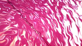 Pink animated abstract background with grid 3d rendering